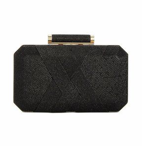 Inc International Concepts Lindsayy XX Lurex Frame Closure Clutch - Black/gold